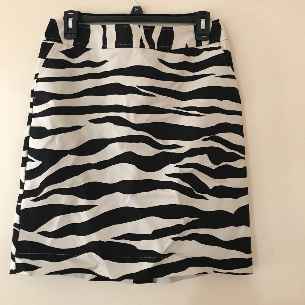 Zebra print mini pencil skirt